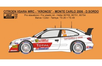 Decal – Citroen Xsara WRC „Kronos“ Monte Carlo / Sweden 2006